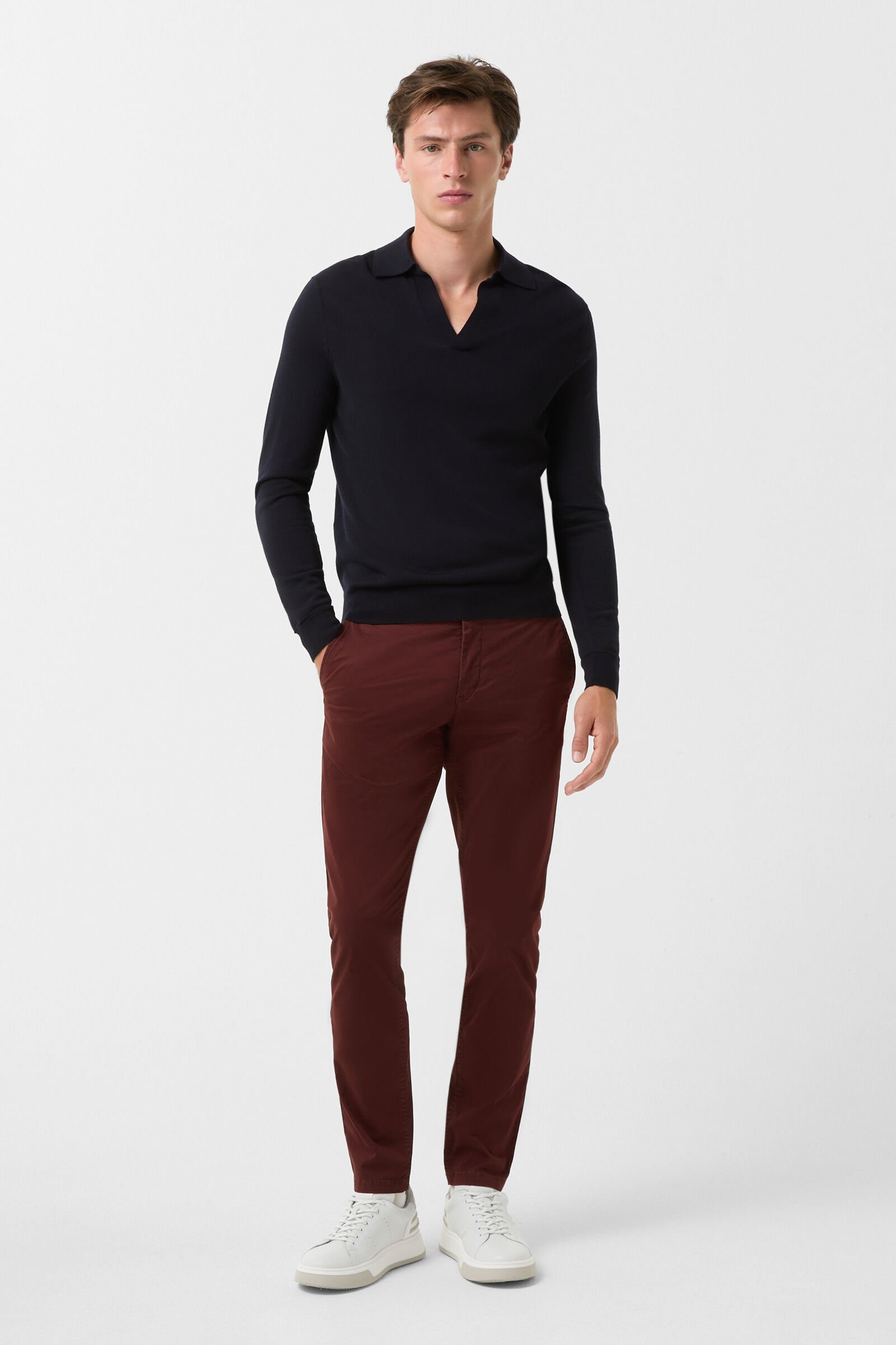 Chinos Nik in Wine red - 4