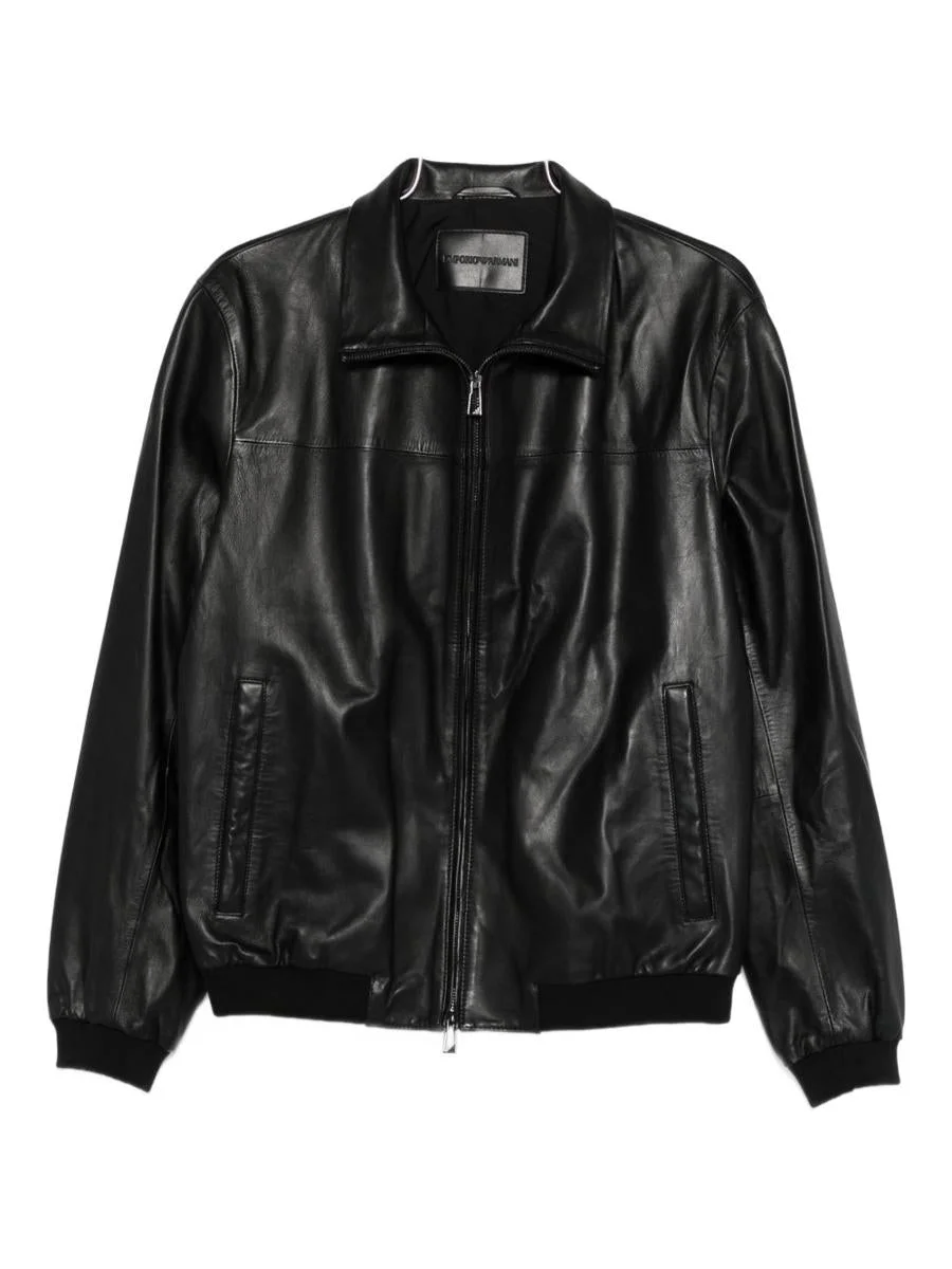 Emporio Armani Leather Blouson Jacket - 1