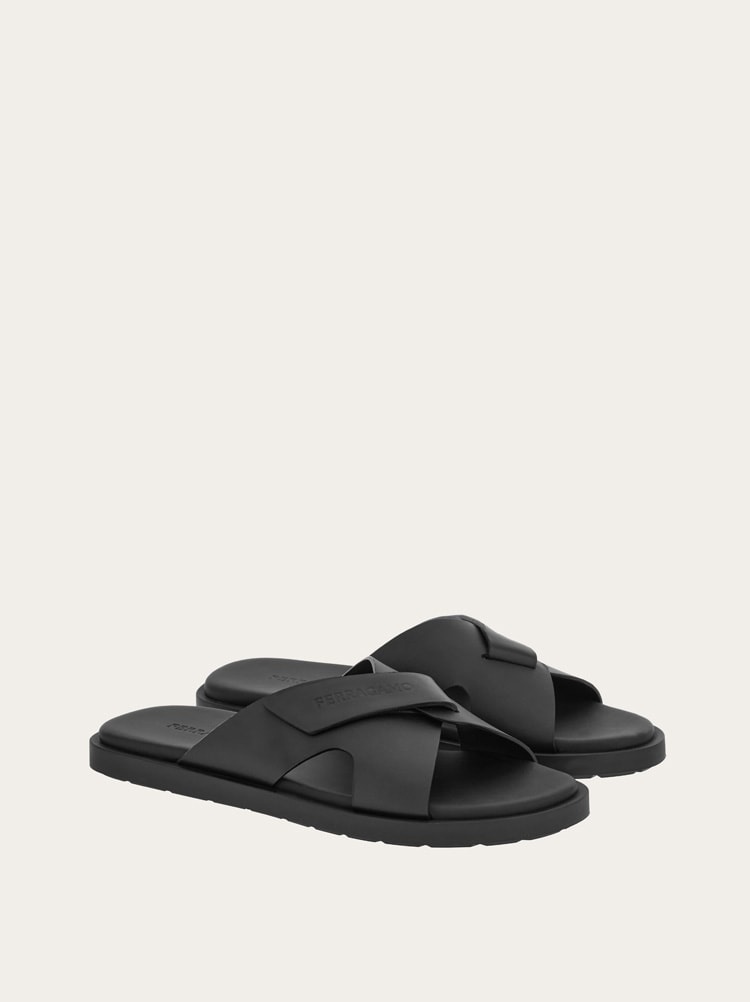 DOUBLE STRAP SANDAL WITH SIGNATURE - 4