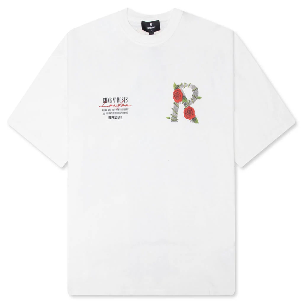 REPRESENT X GUNS N' ROSES TOUR T-SHIRT - FLAT WHITE - 1