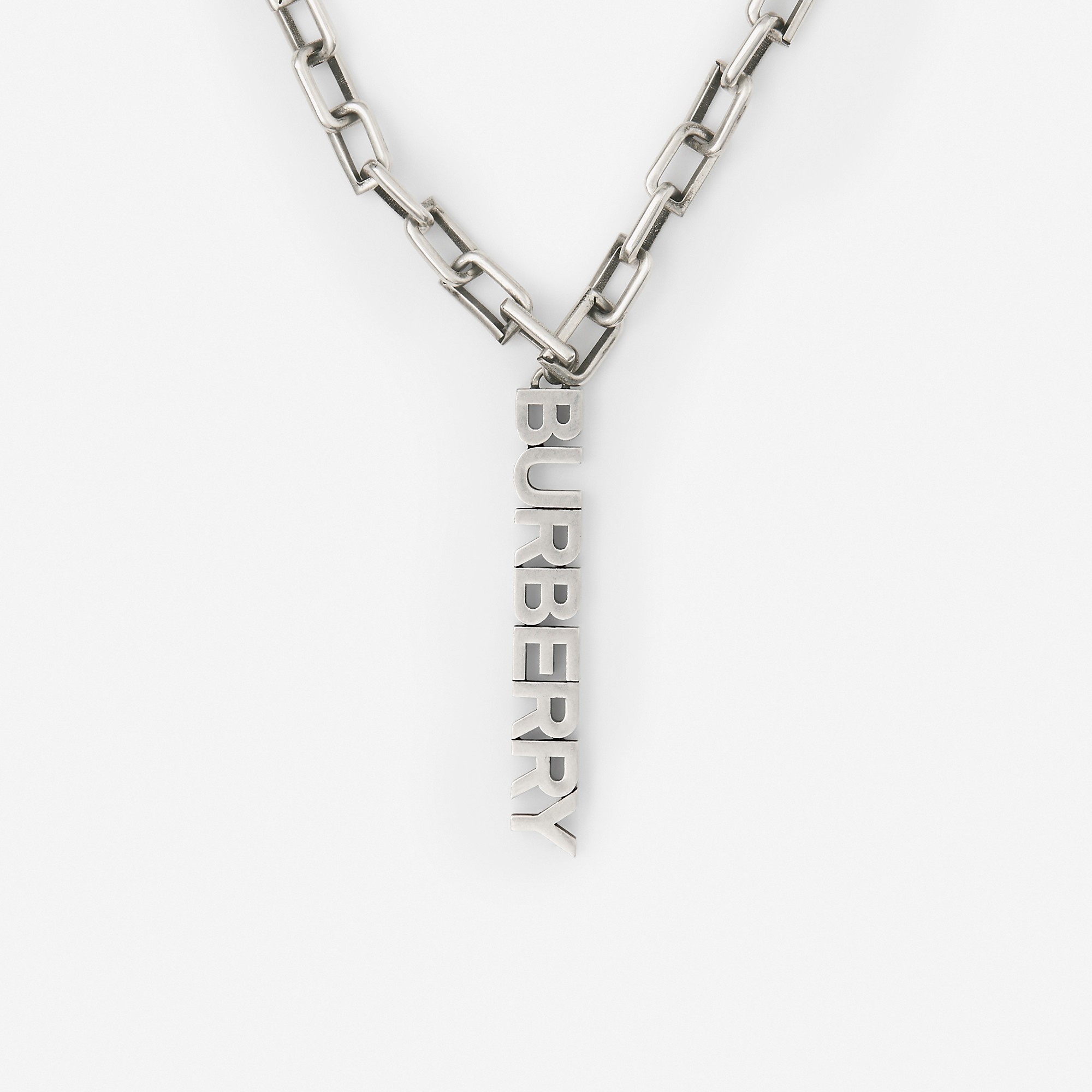 Logo Detail Palladium-plated Necklace - 2