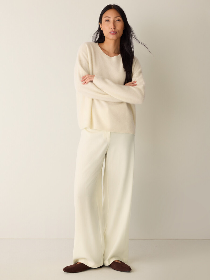 EILEEN FISHER Cashmere Fluff Crew Neck Top outlook