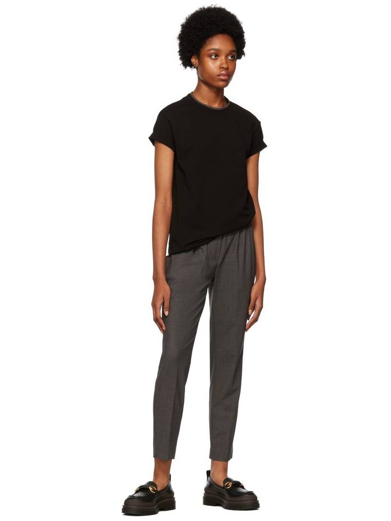 Brunello Cucinelli Black Monili Collar T-Shirt outlook