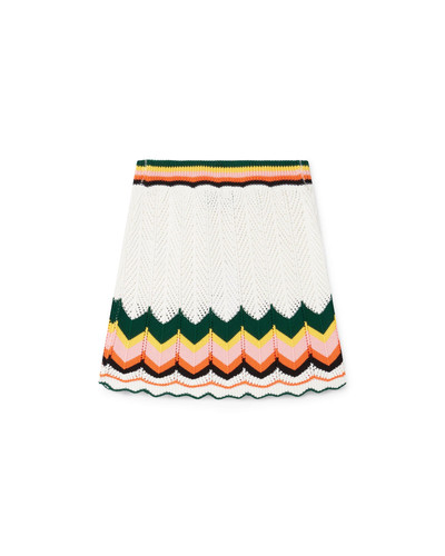 CASABLANCA Chevron Lace Skirt outlook
