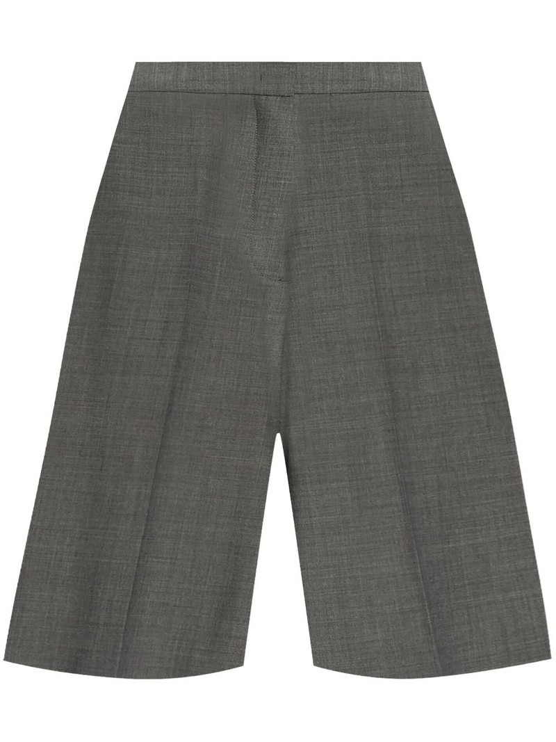 pressed-crease knee-length shorts 1