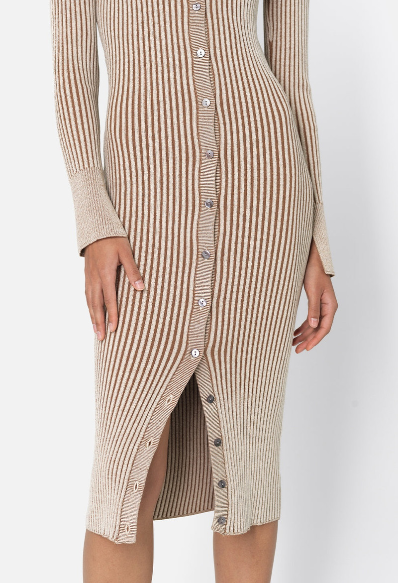 PIPER SILK RIB BUTTON DRESS 7