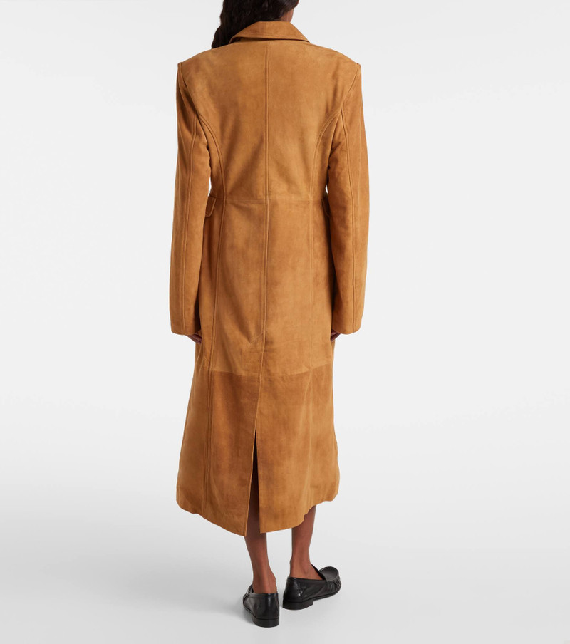 Double-breasted suede coat 3