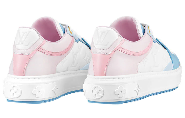 (WMNS) LOUIS VUITTON Time Out Sneakers 'White Monogram with Blue Pink' 1A9QB4 - 5