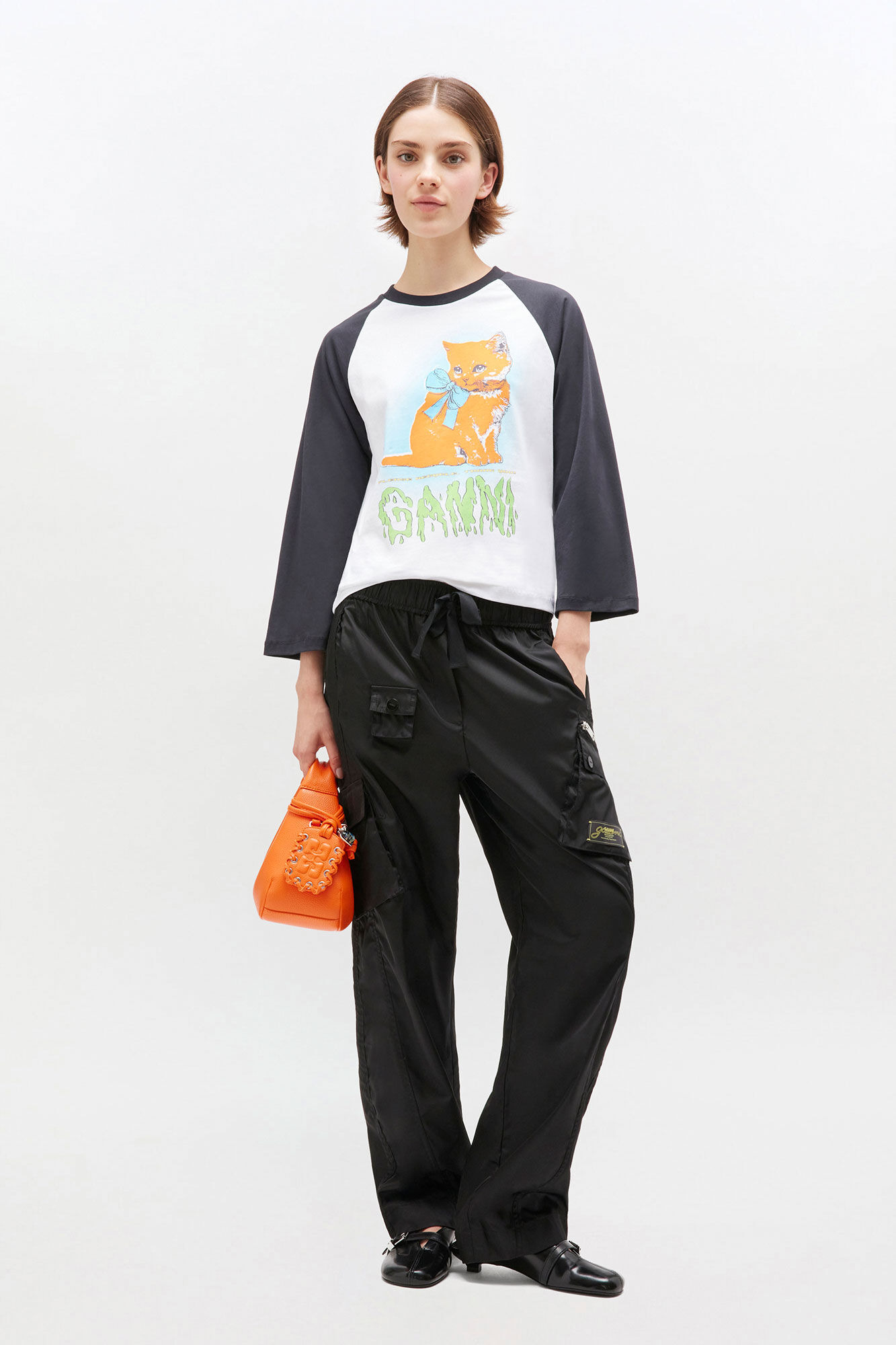 WHITE CROPPED KITTY T-SHIRT - 3