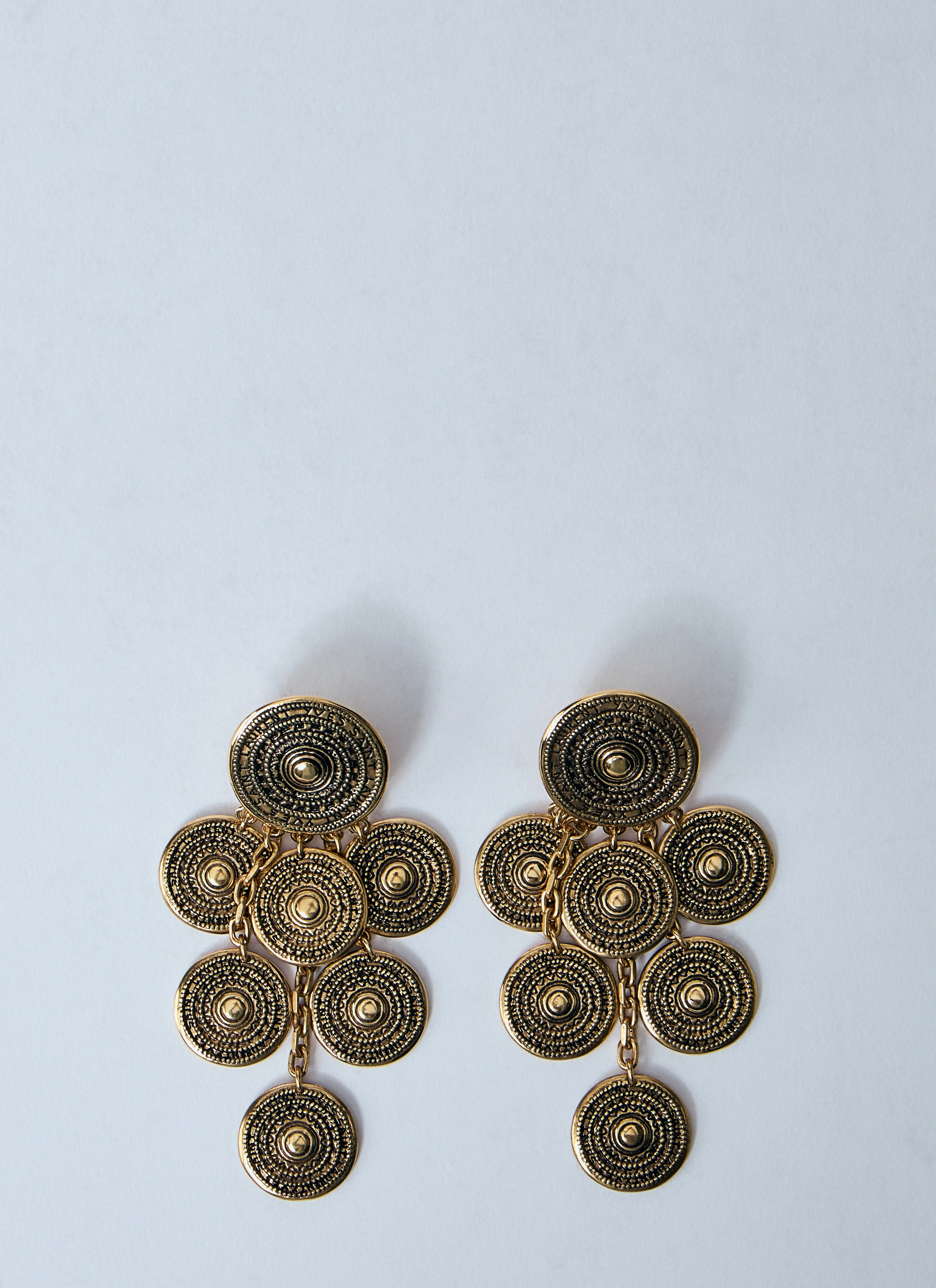 Saint Laurent Women Bo Medailles Pendant Earrings - 1