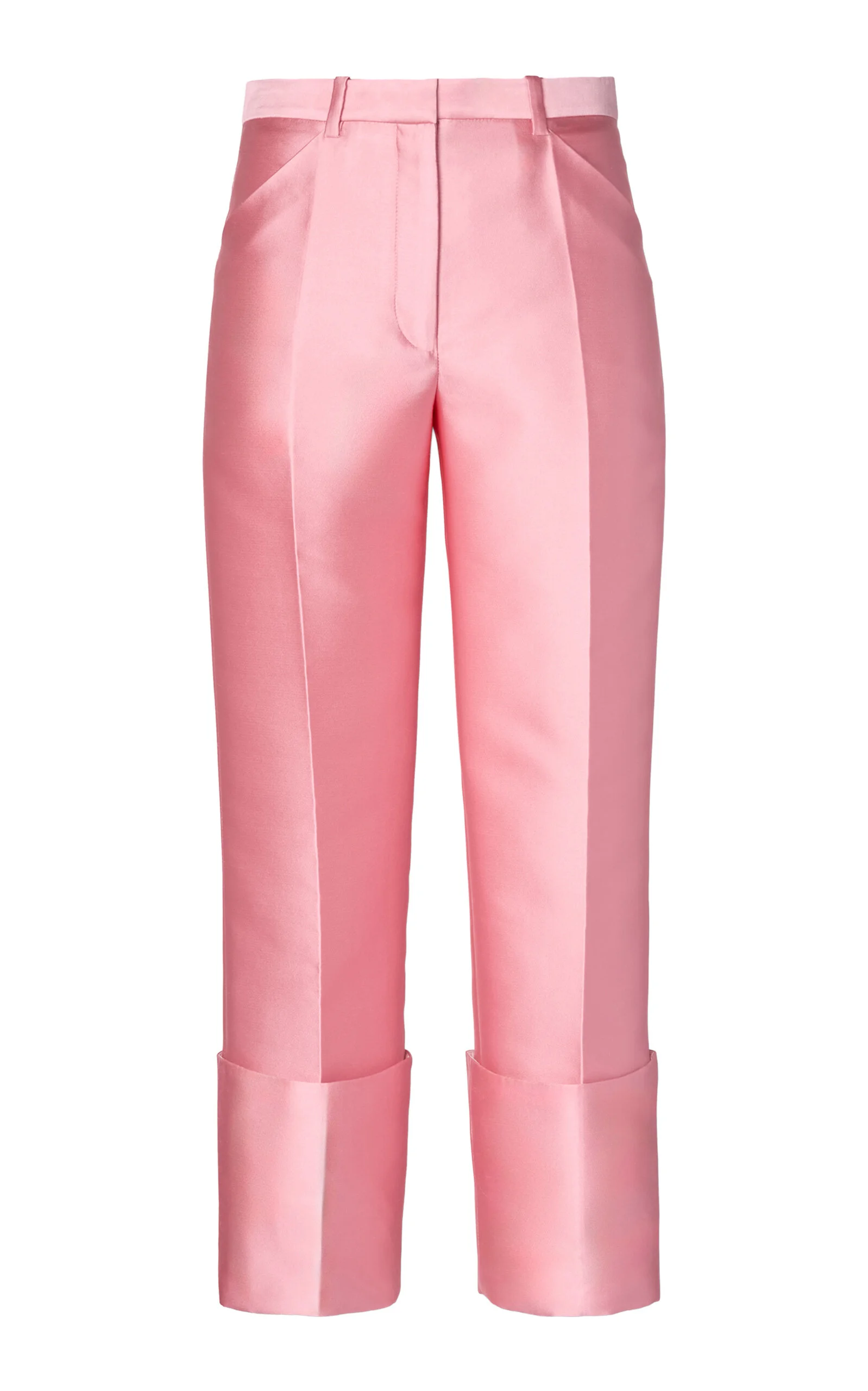 Eva Cuffed Satin Trousers - 1