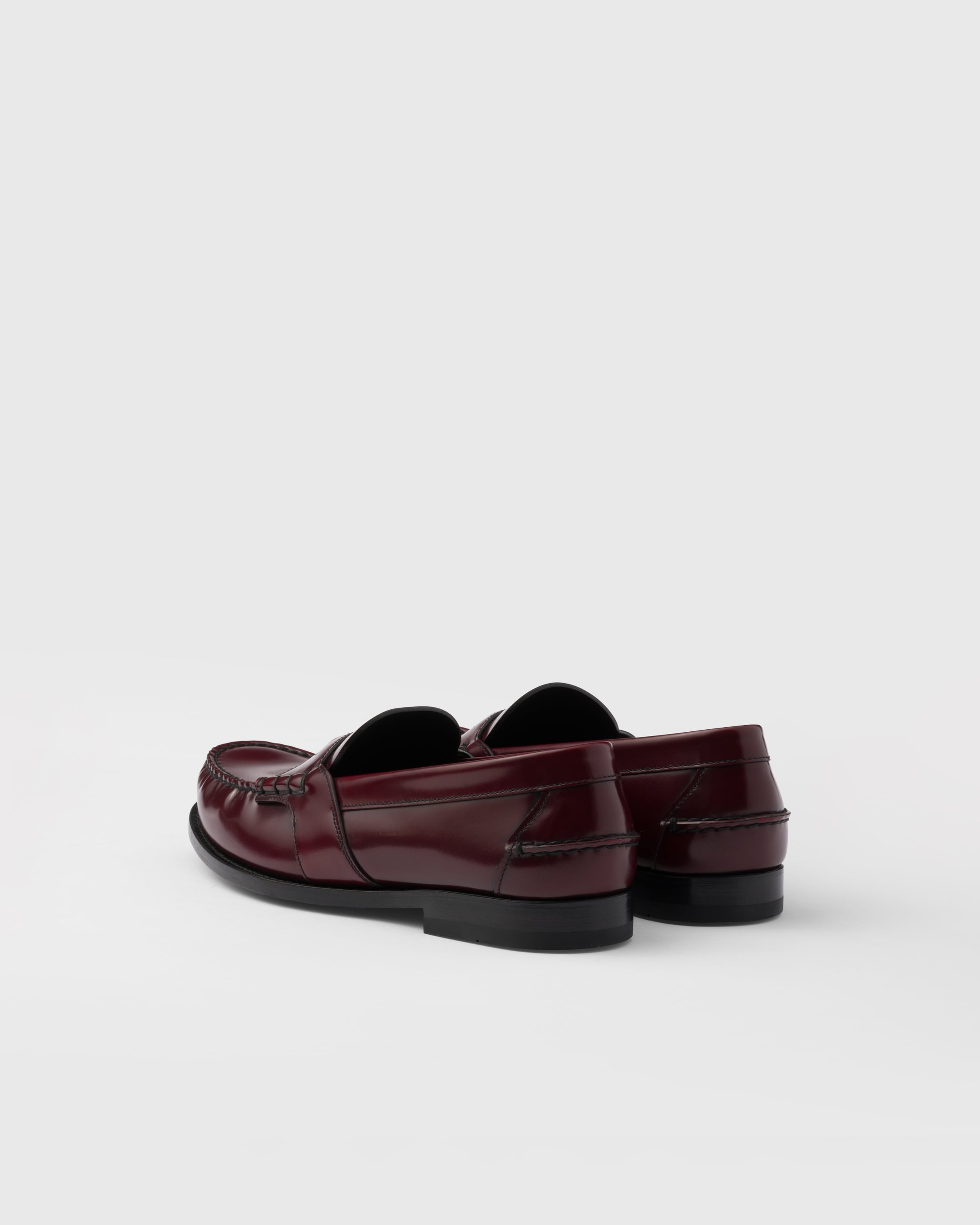 Brushed leather loafers - 5
