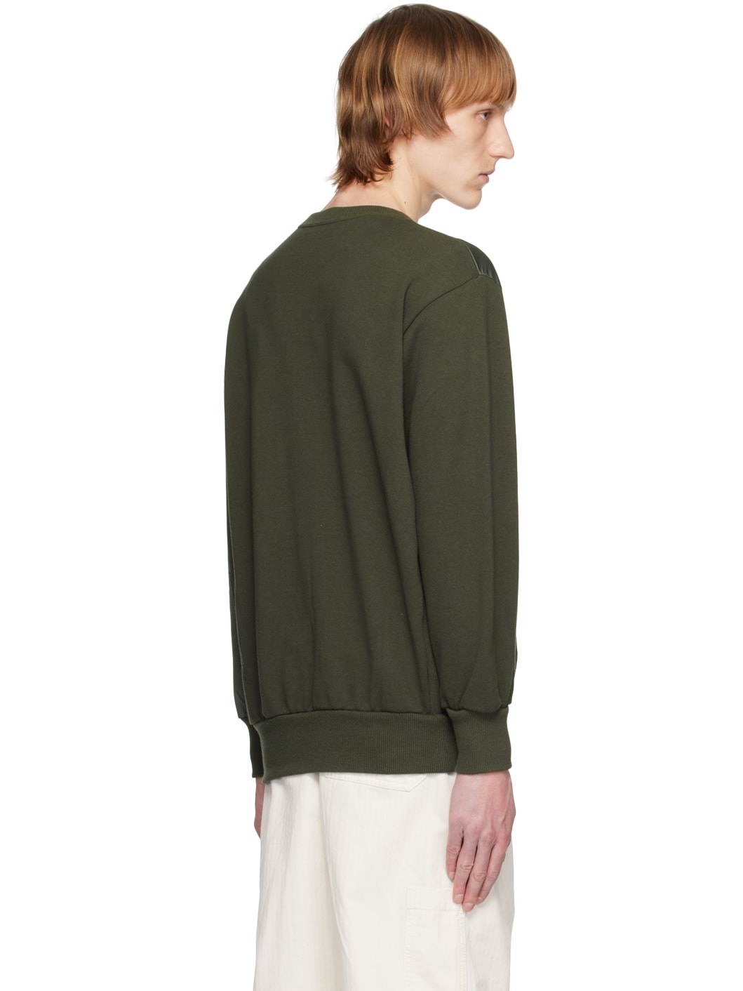 Khaki Paneled Sweatshirt - 3