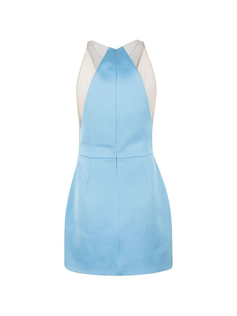 David Koma mesh-panelled satin mini dress outlook