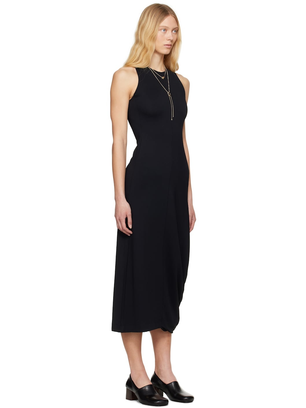 Black Twisted Hem Midi Dress - 2