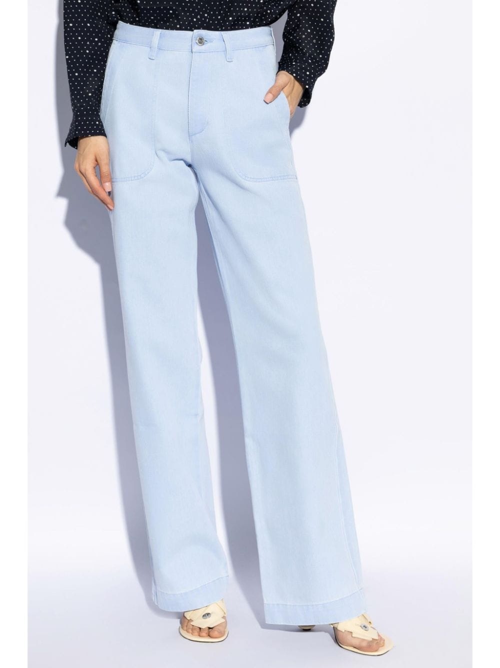 straight-leg cotton jeans - 3