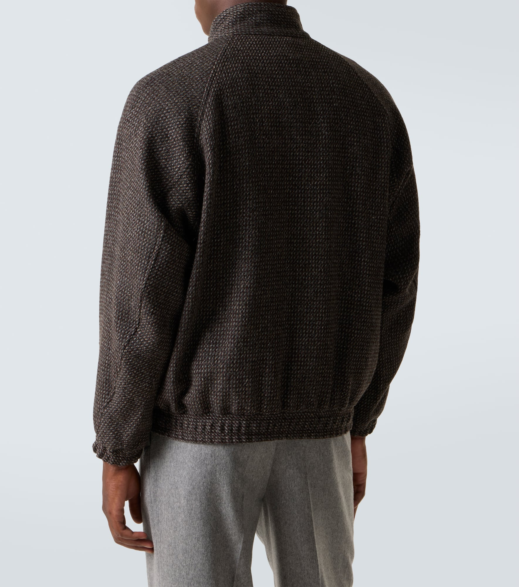Wool, alpaca, and silk tweed blouson jacket - 4