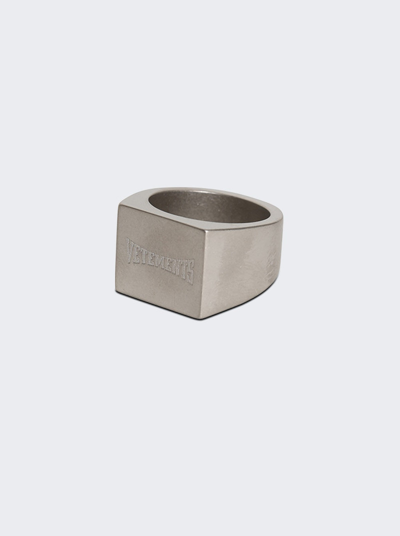 Boxing Logo Signet Ring Silver 3
