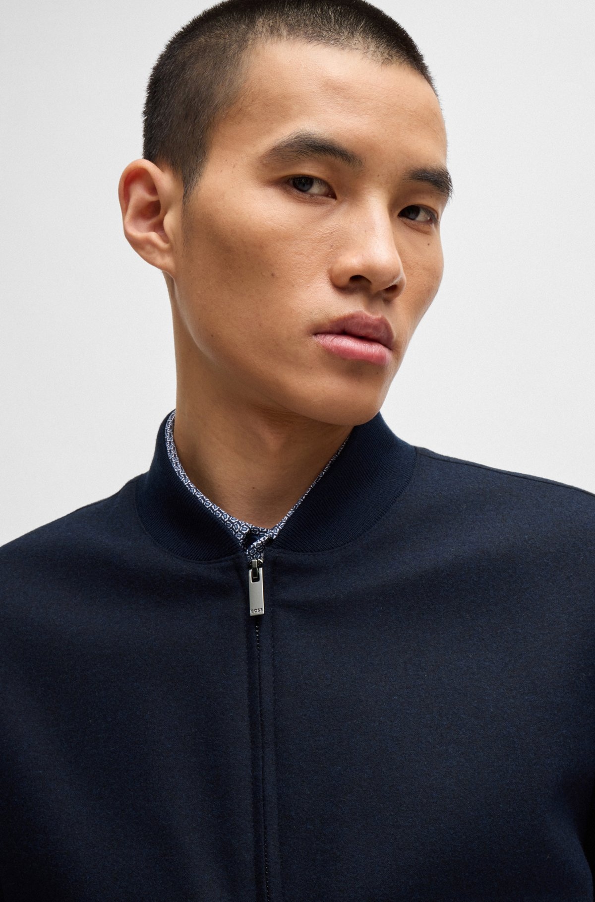 SLIM-FIT JACKET WITH TWO-WAY FRONT ZIP - 5
