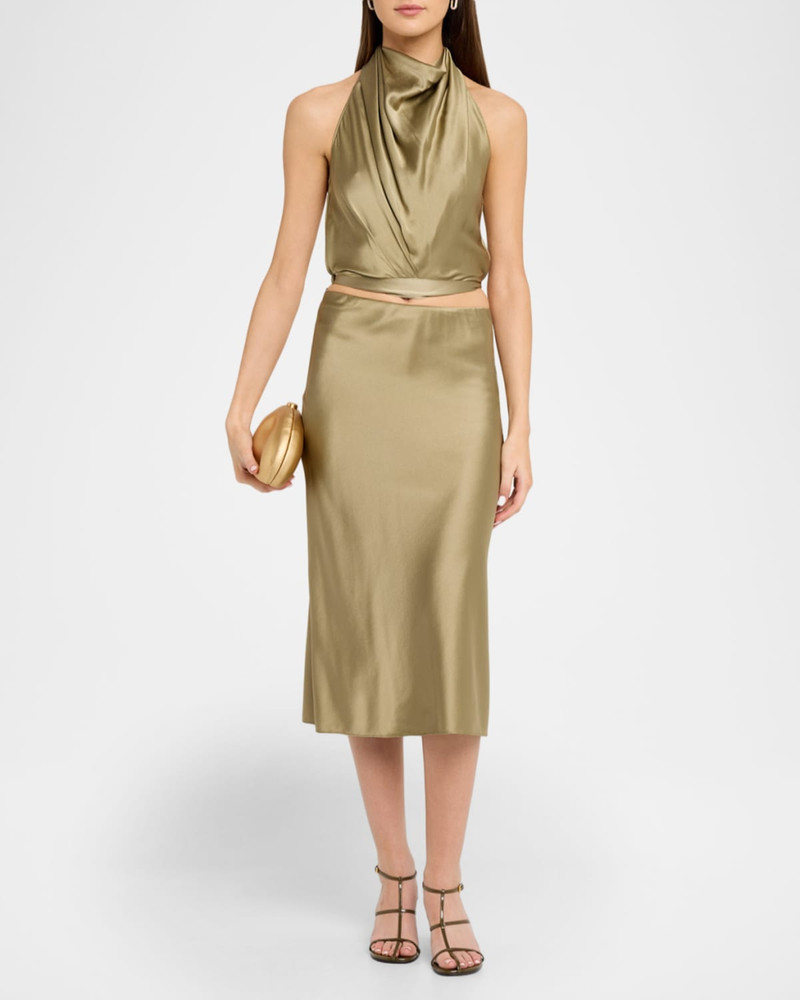 RAMY BROOK Krisia Silk Midi Skirt outlook