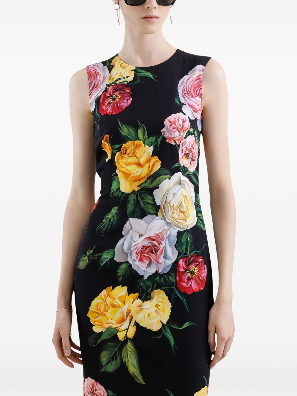 floral-print midi dress - 5
