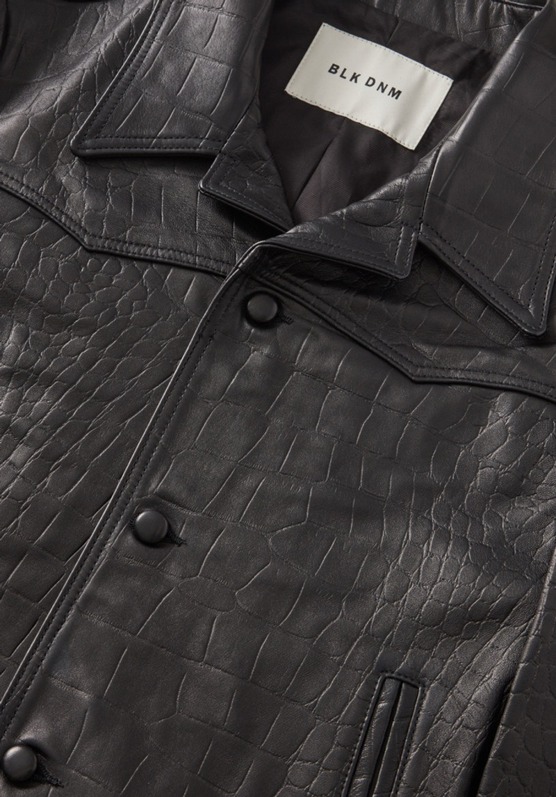 LEATHER JACKET 71 BLACK CROCO 5