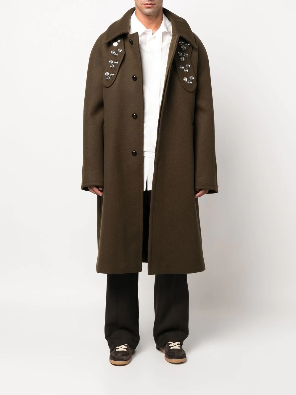 Bayder studded-detailing oversized coat - 2