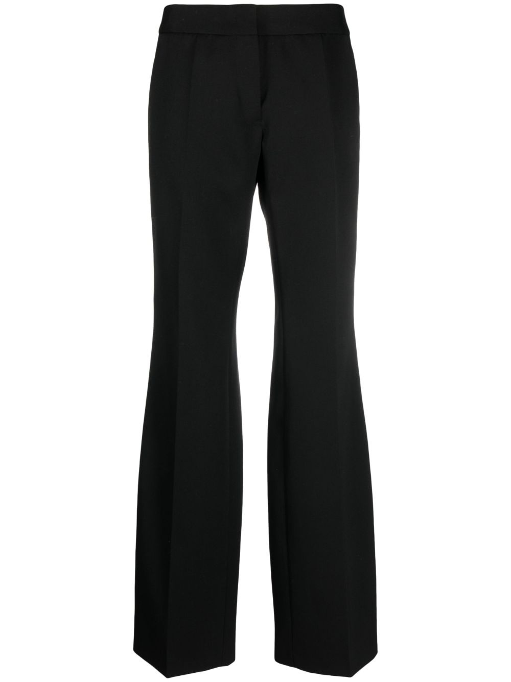 wool-cotton wide-leg trousers - 1