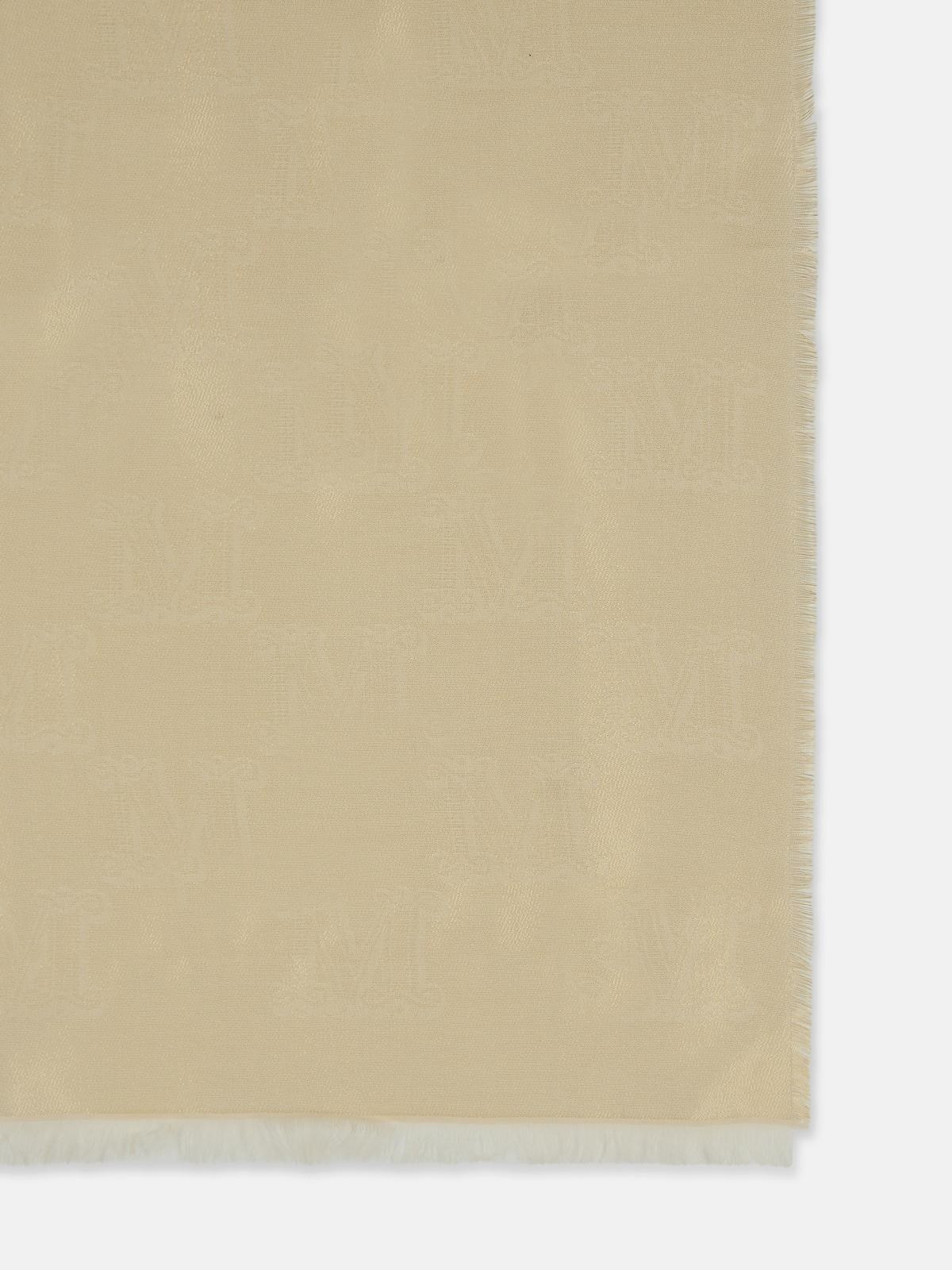 'WHISKEY' BEIGE VISCOSE BLEND SCARF - 3