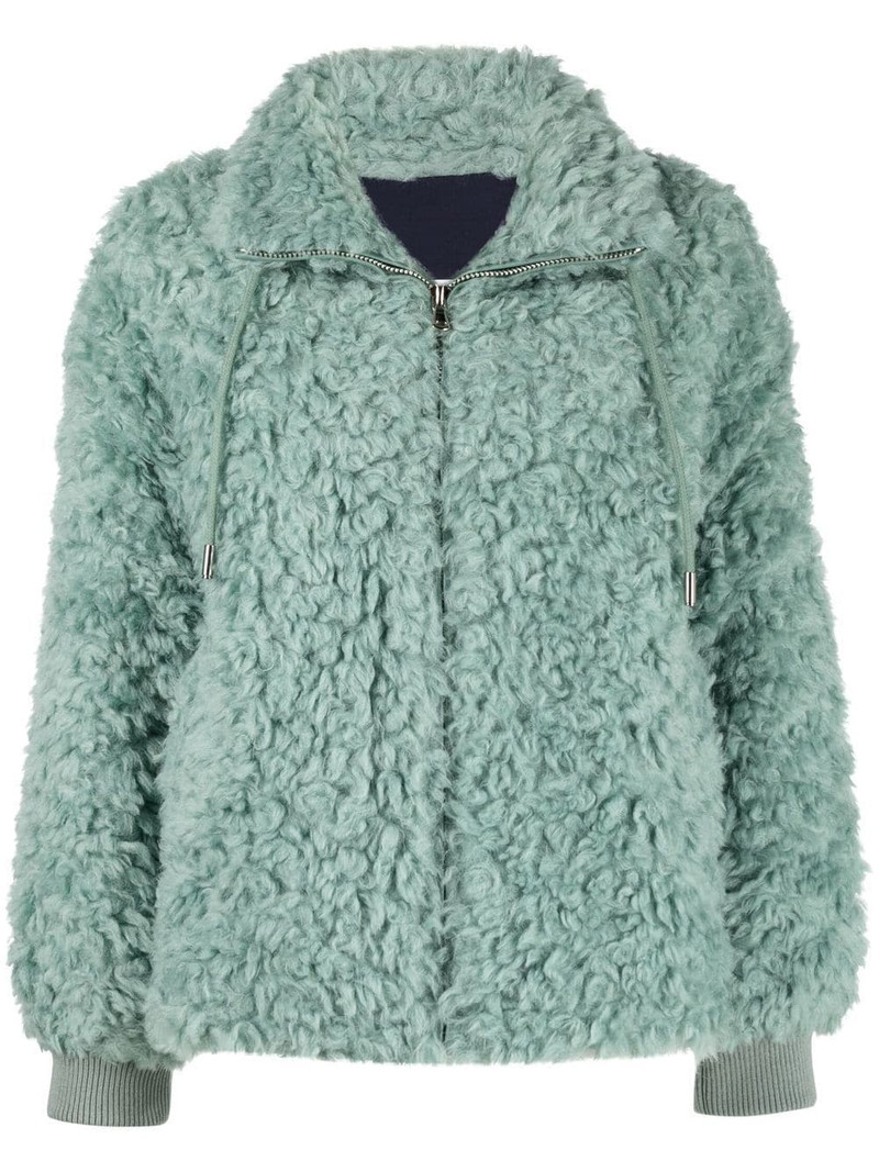 drawstring shearling jacket 1