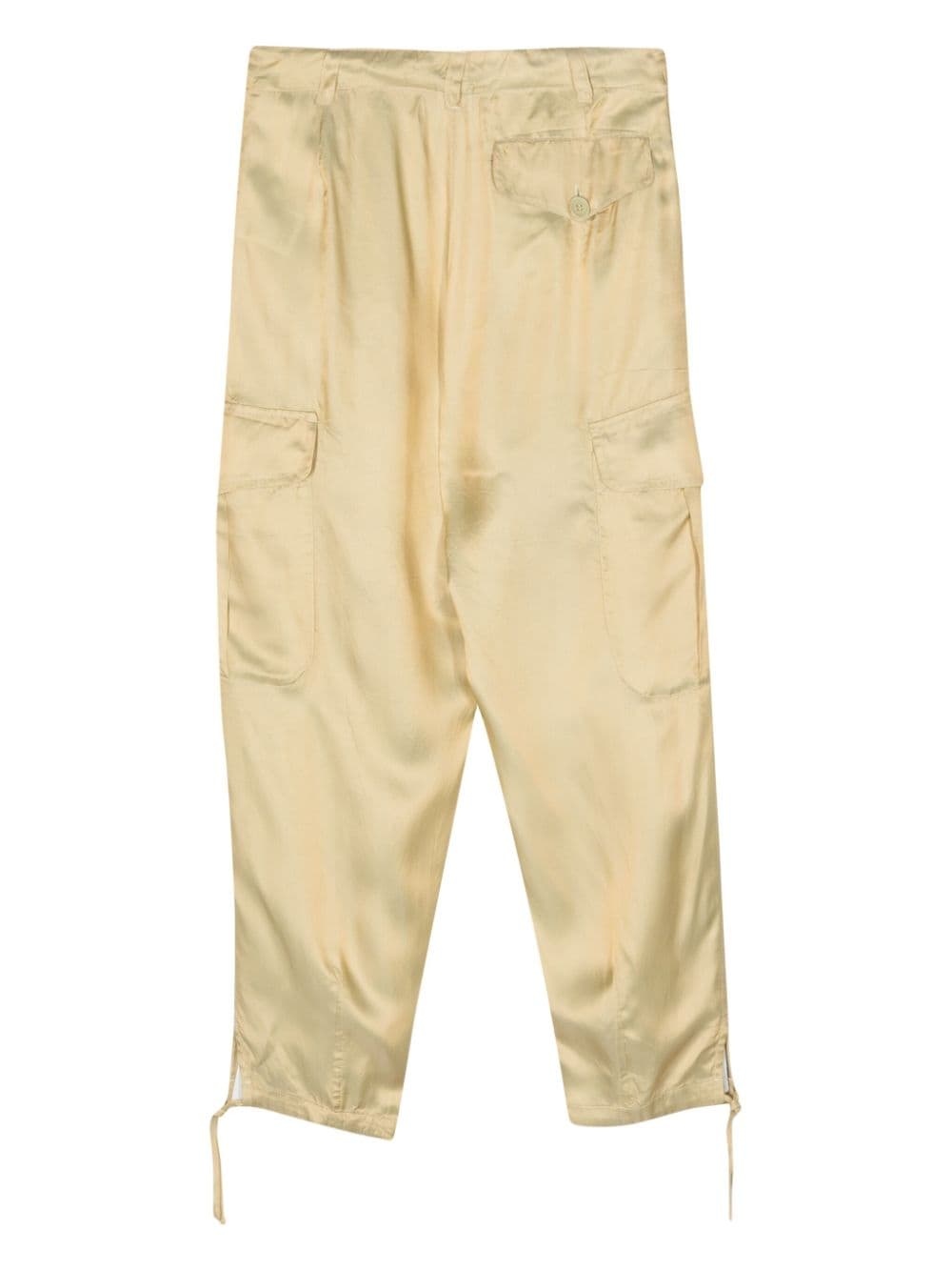 tapered satin cargo trousers - 2