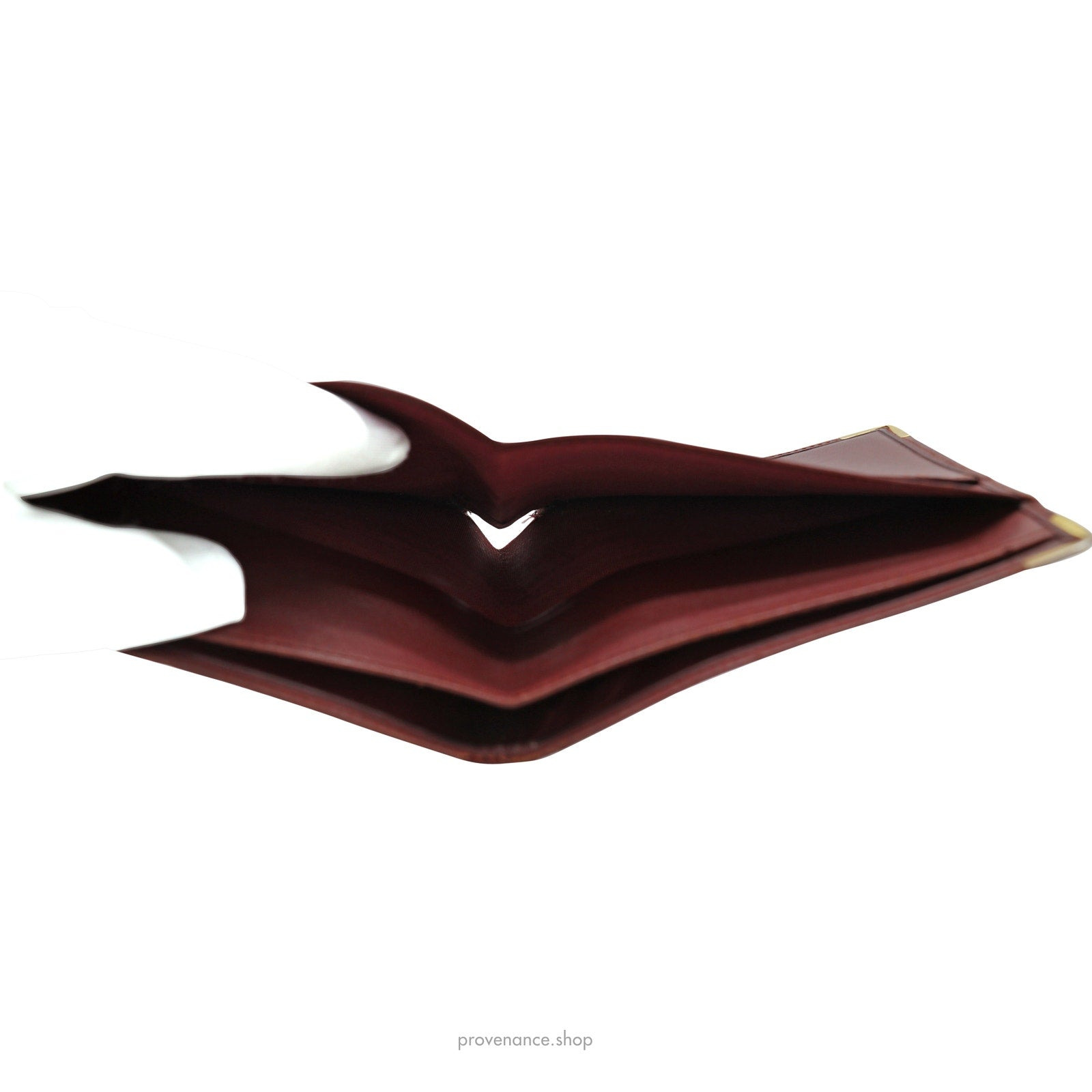 Cartier Bifold Wallet - Burgundy Calfskin Leather - 8