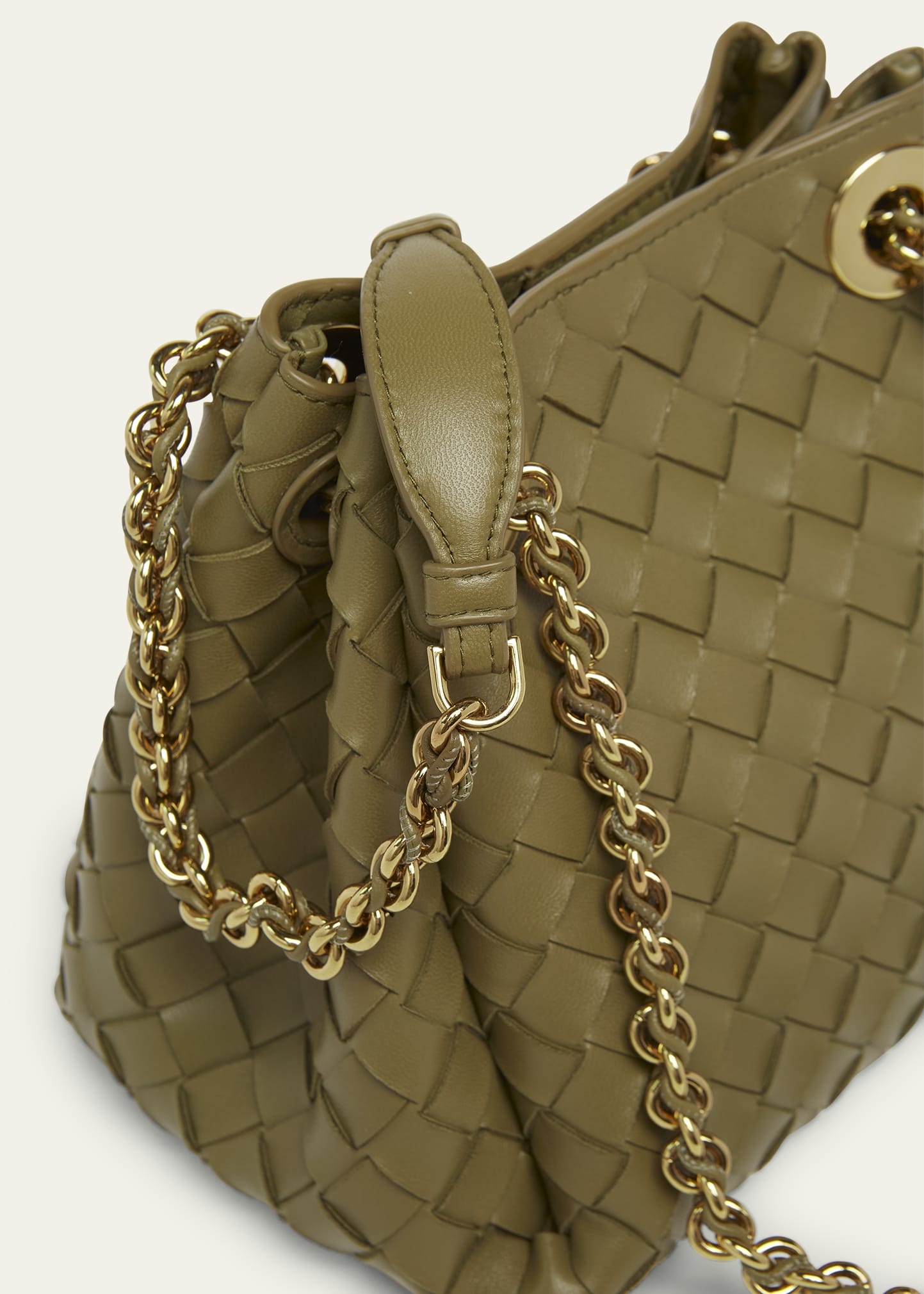 Small Parachute Leather Shoulder Bag - 5