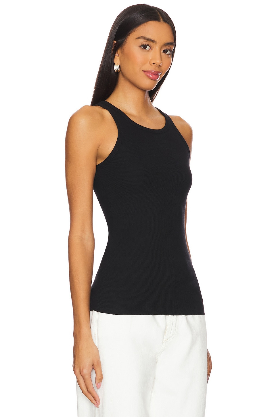 High Neck Fitted Tank Top - 2