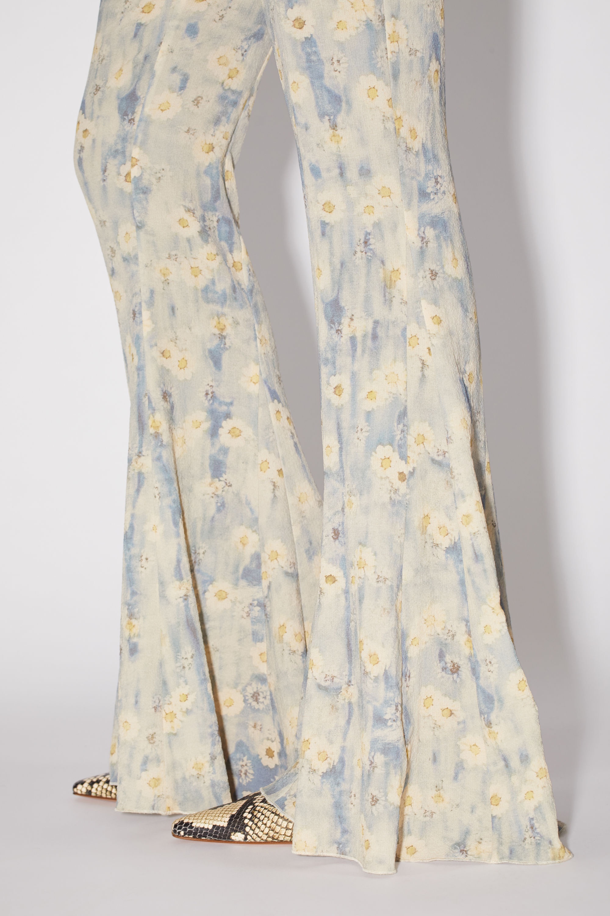Printed trousers - Blue/beige - 5