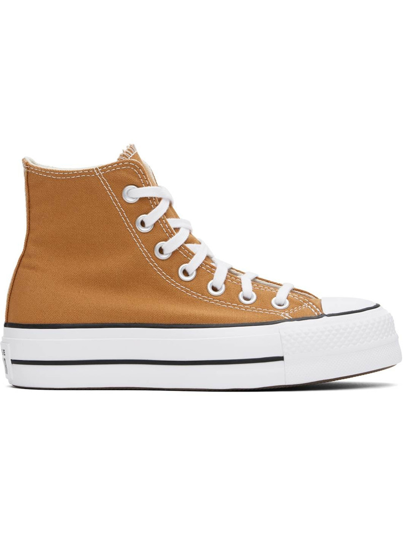 Brown Chuck Taylor All Star Lift Platform High Top Sneakers - 1