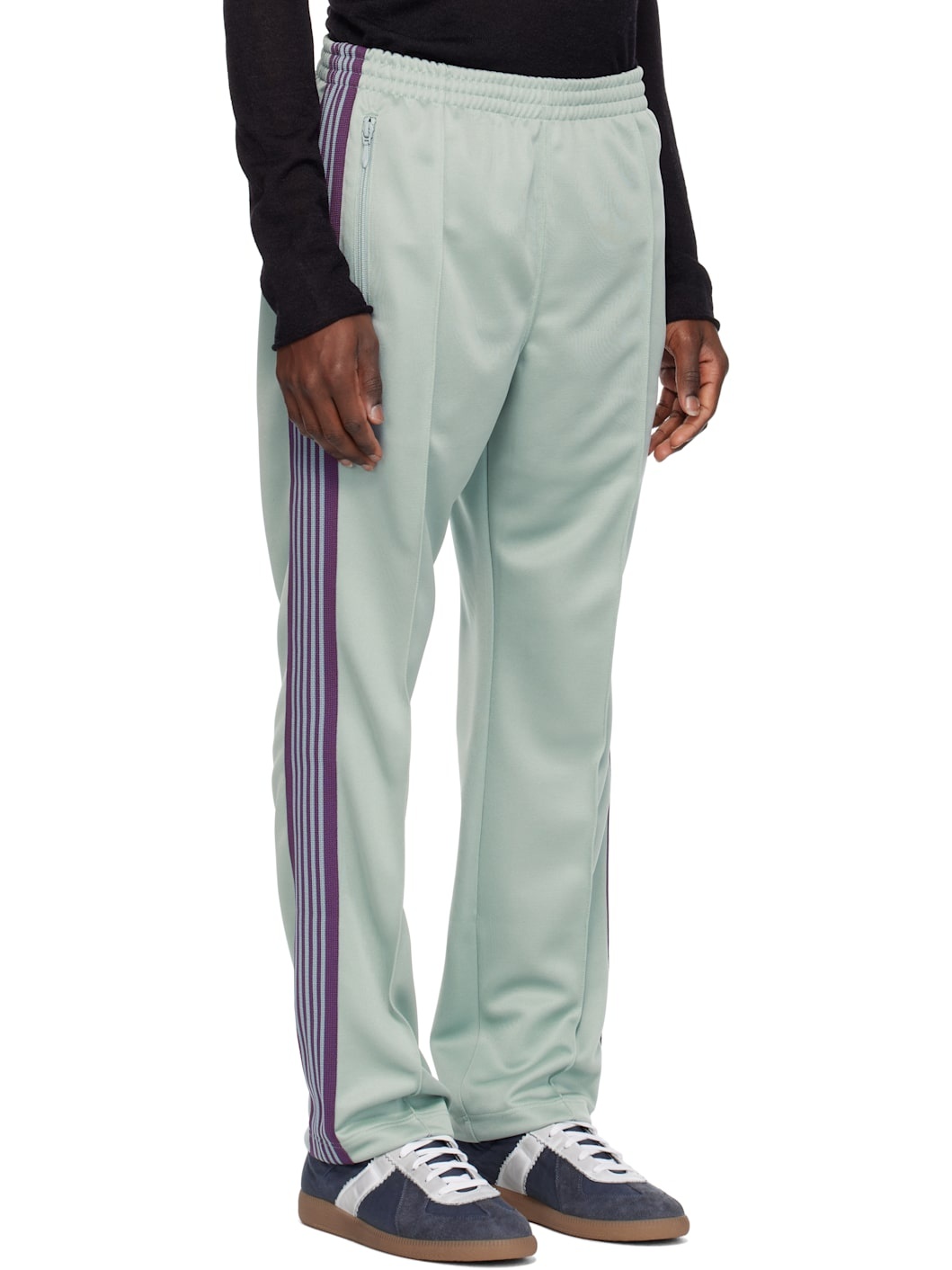 Green Narrow Track Pants - 2