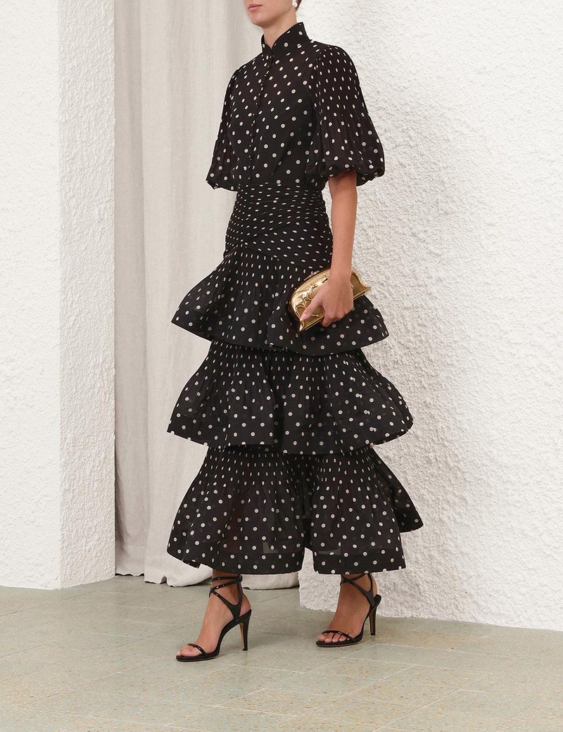 PLEATED TIERED MIDI SKIRT 3