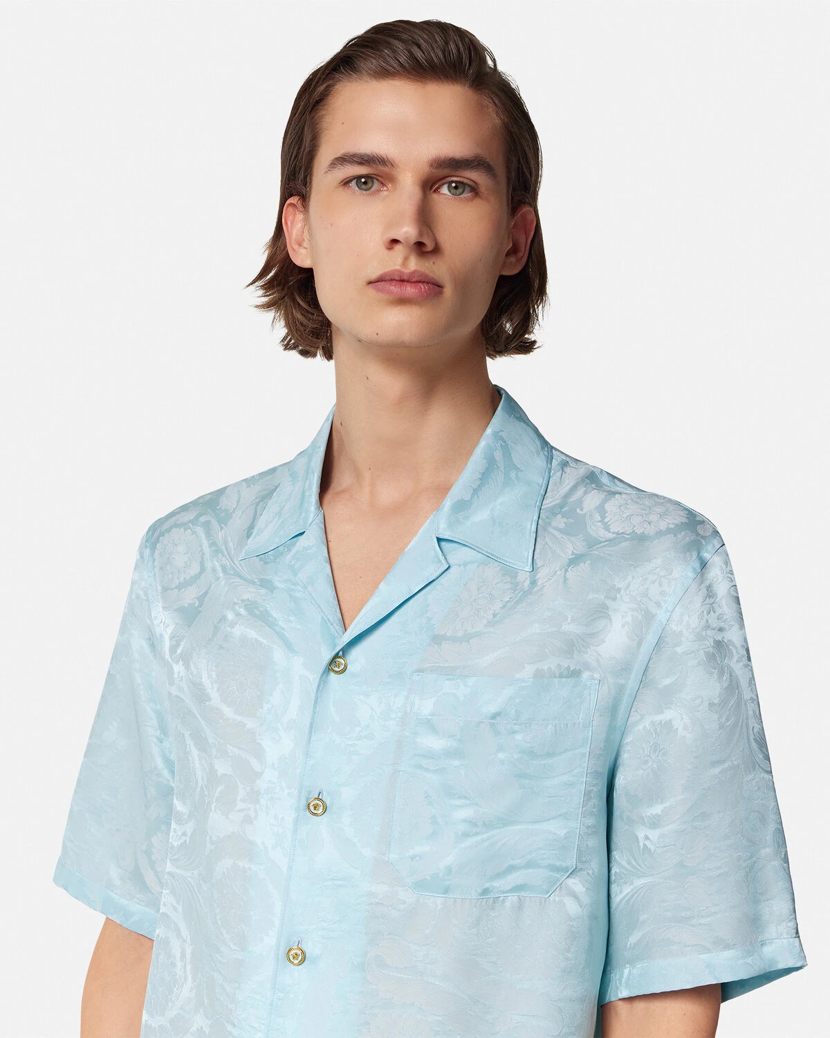 Barocco Jacquard Silk-Blend Shirt - 3