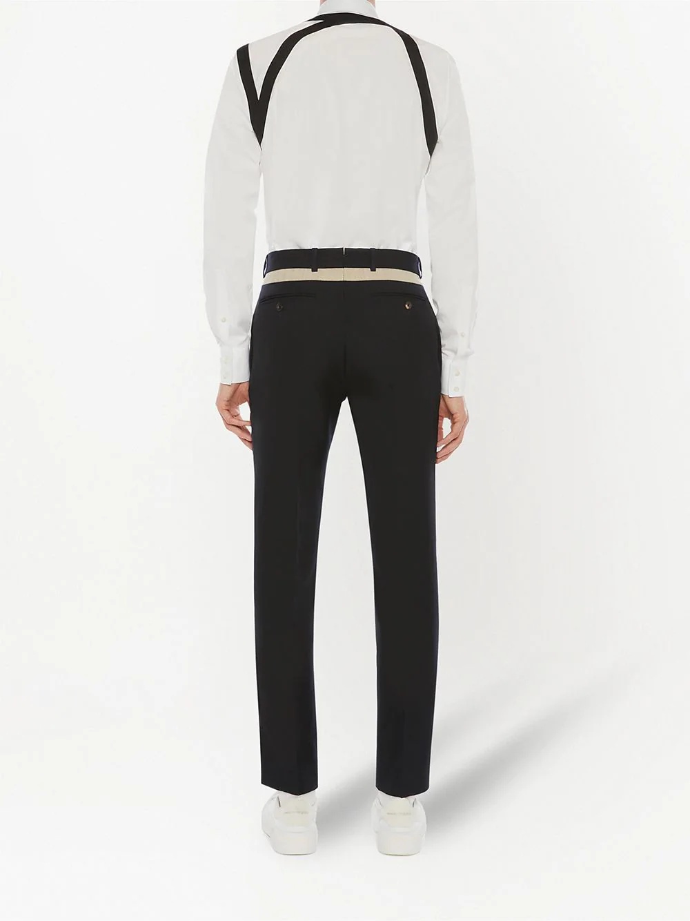 panelled slim-fit trousers - 4