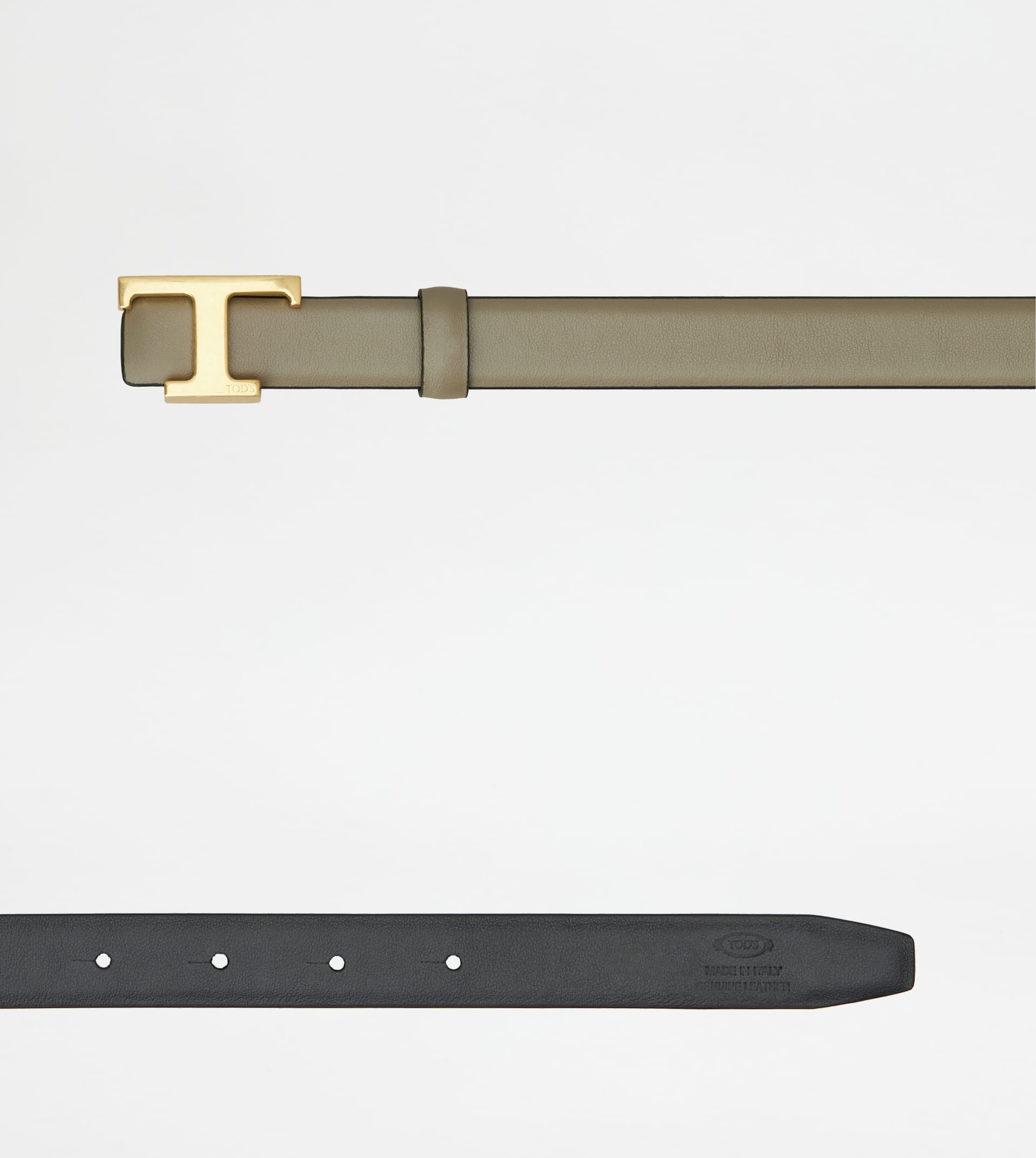 T TIMELESS REVERSIBLE BELT IN LEATHER - BROWN, BLACK - 3