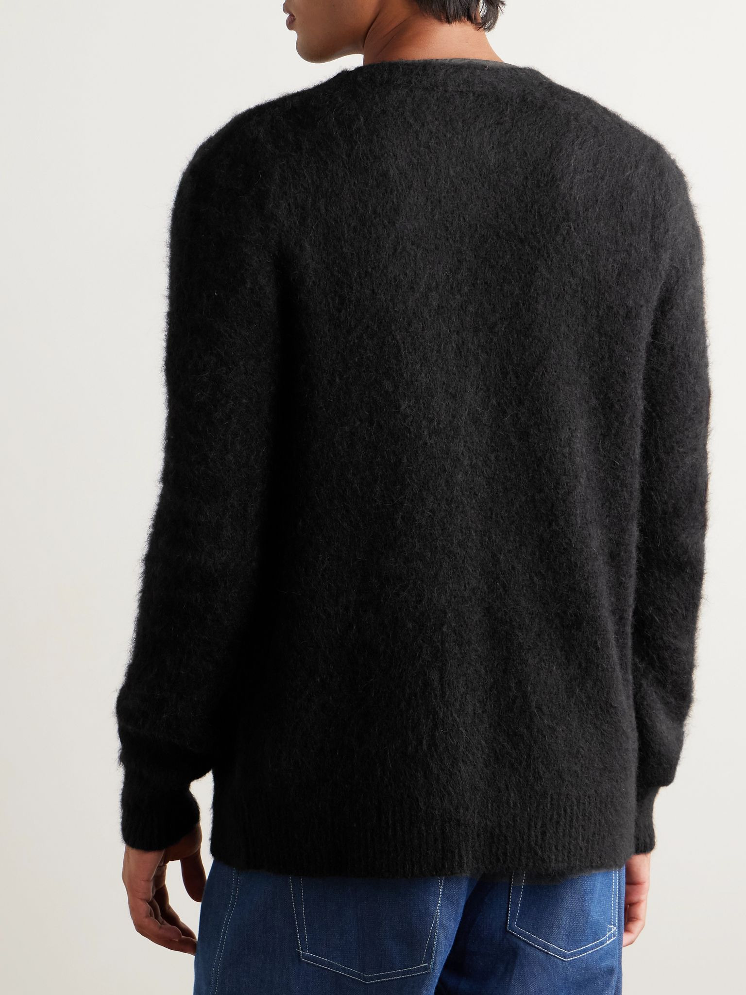Davis Brushed Alpaca-Blend Cardigan Black - 3