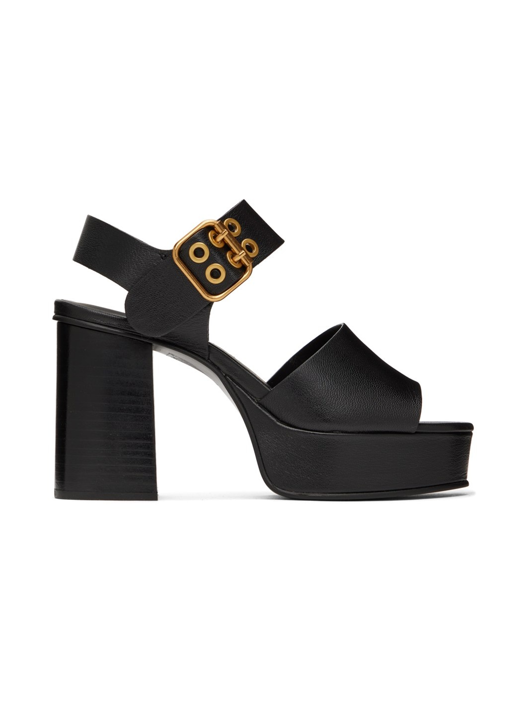 Black Lexy Heeled Sandals - 1