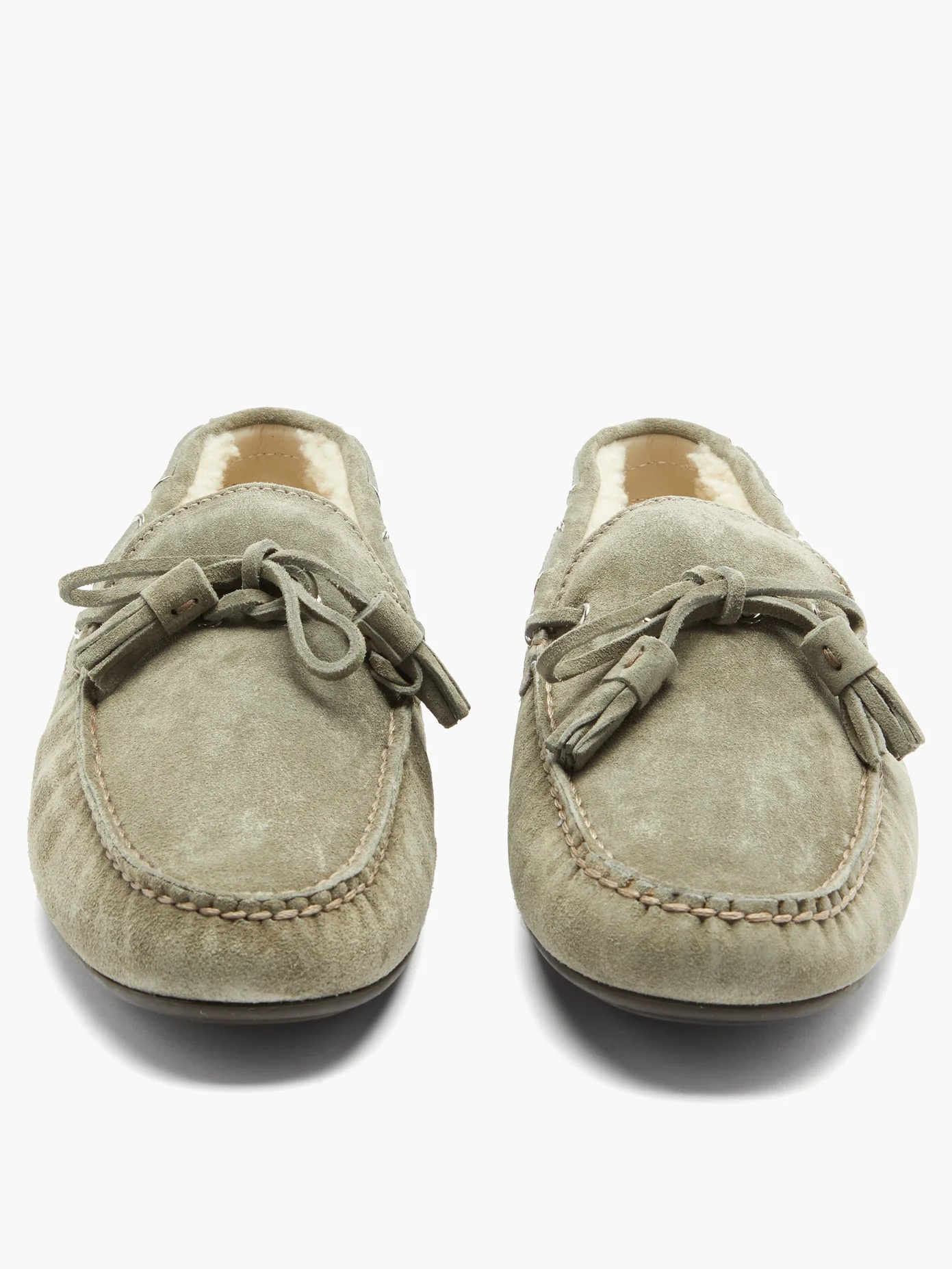 Harold shearling-lined suede slippers - 5