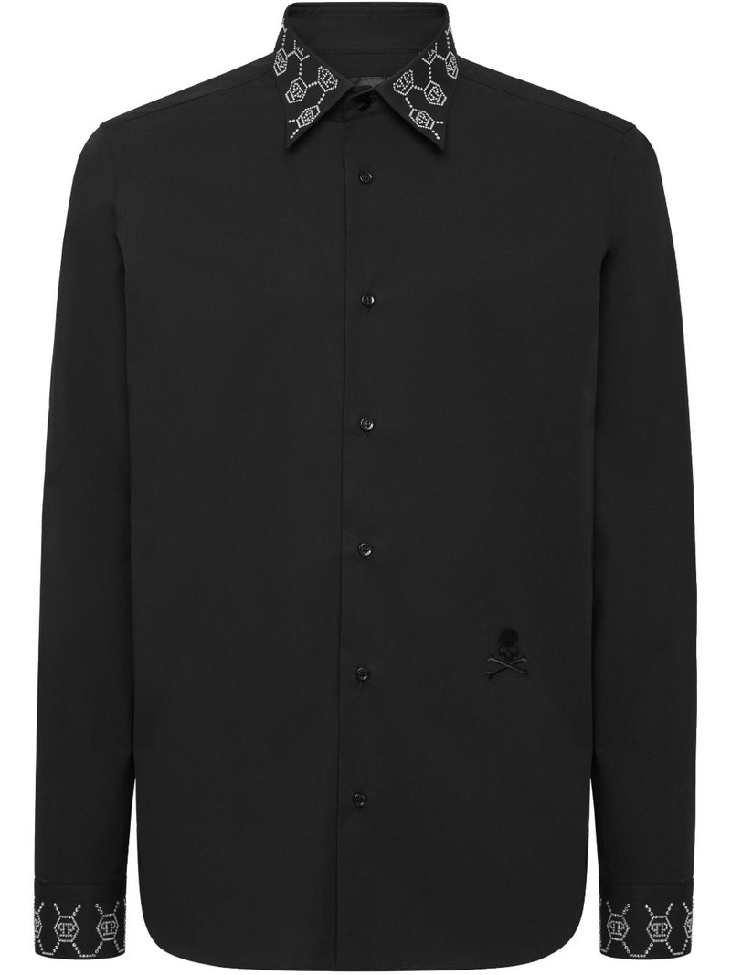 monogram-embellished shirt 1