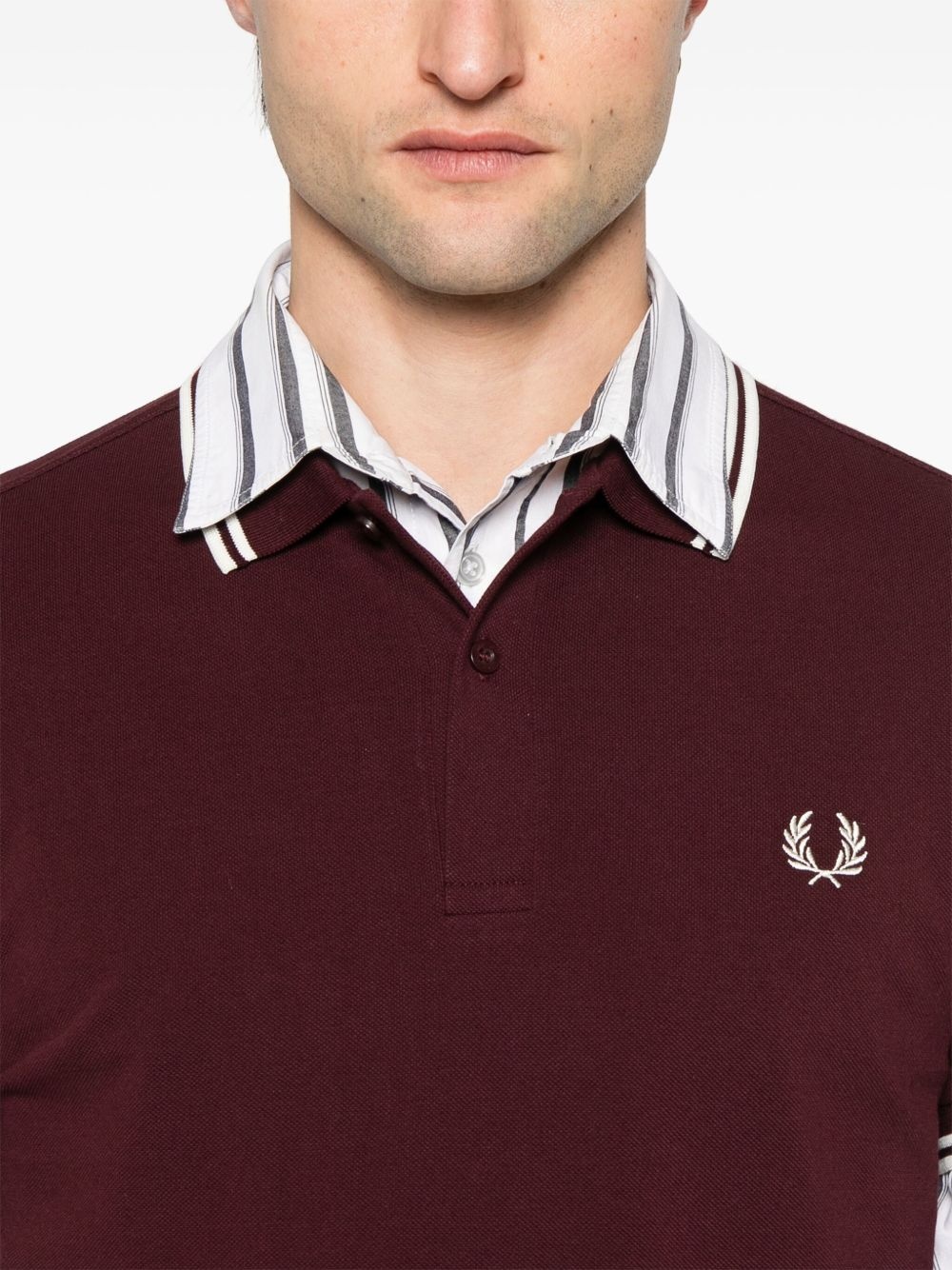 x Fred Perry slogan-print polo shirt - 4