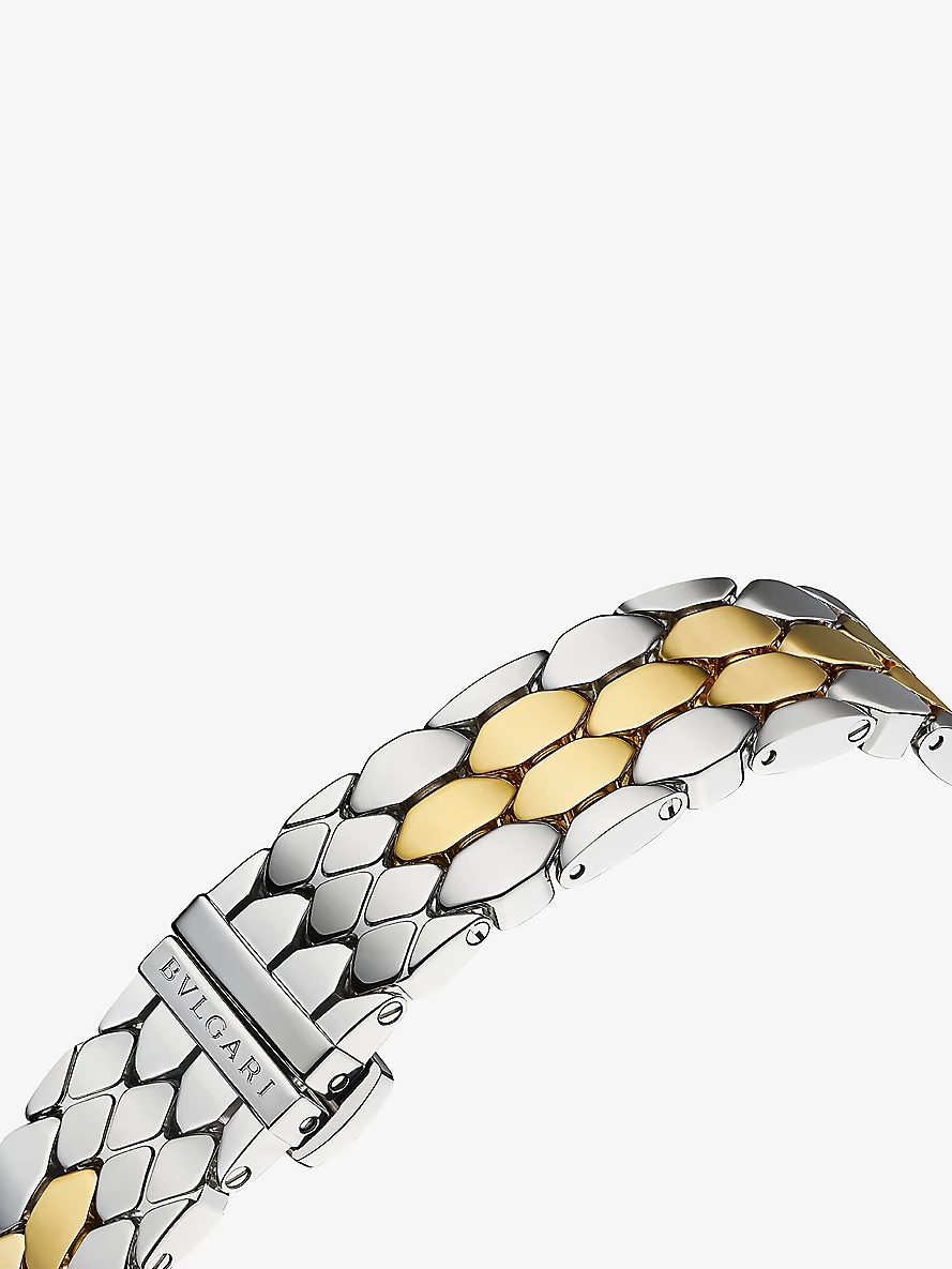 103755 Serpenti Seduttori 18ct yellow-gold, stainless-steel and diamond quartz watch - 3