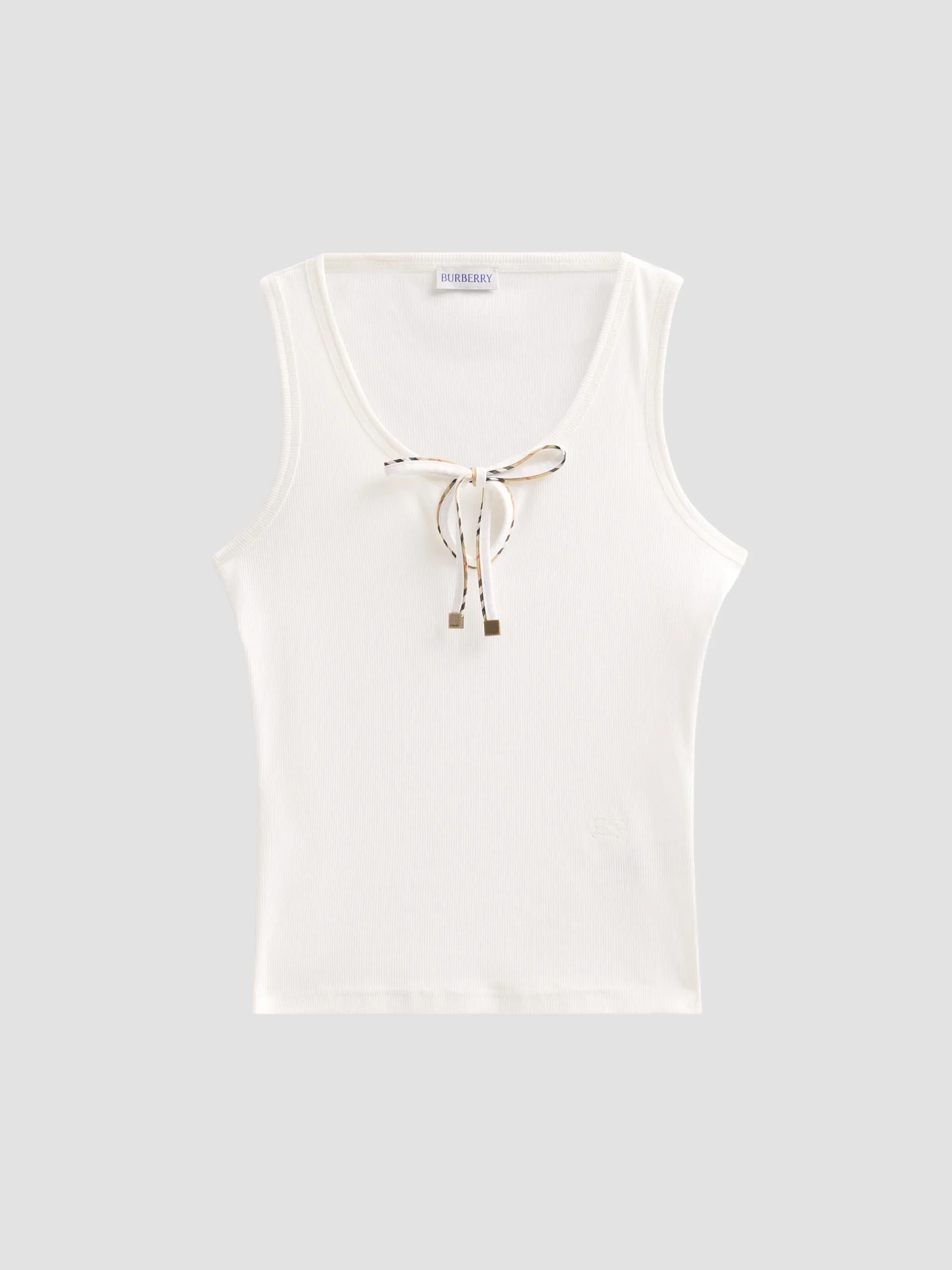 Women's Tierra Check Tie Tank - Chalk - 1