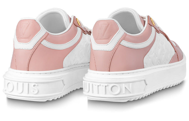 (WMNS) LOUIS VUITTON Time Out Sneakers 'White Mini Monogram Pink' 1ABURV - 4