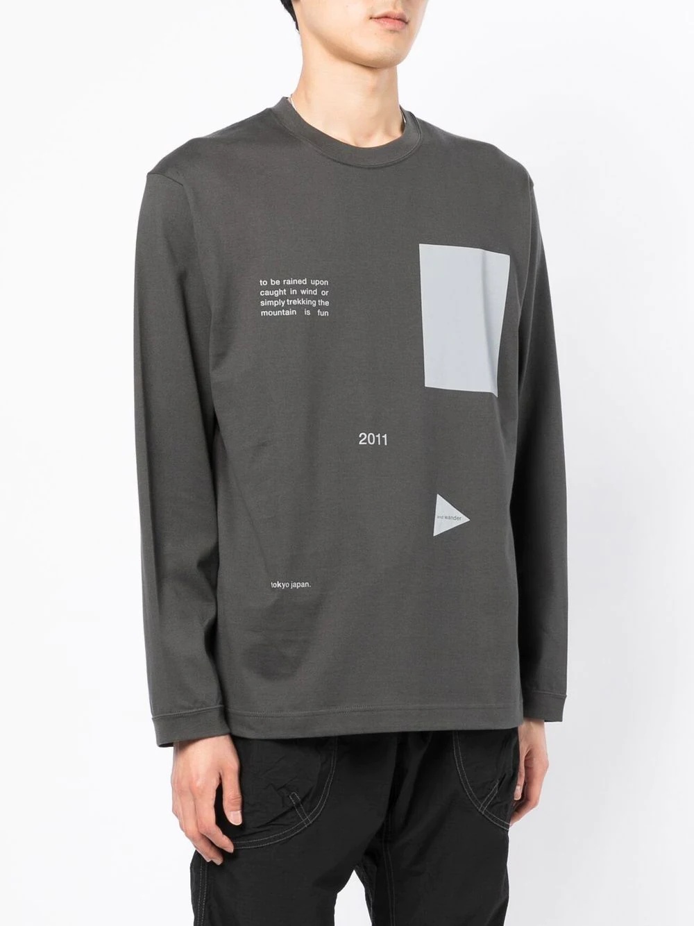 text-print long-sleeve T-shirt - 3